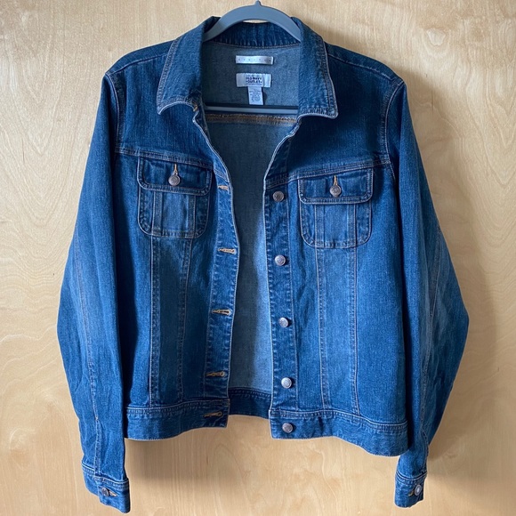 Old Navy Dark Blue Denim Jean Jacket - Picture 5 of 8